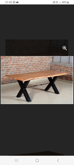 Masivni stol za blagovaonu Gloria 240x100 cm