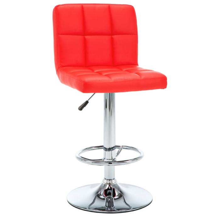 vidaXL Barske stolice od umjetne kože 2 kom crvene  246865
