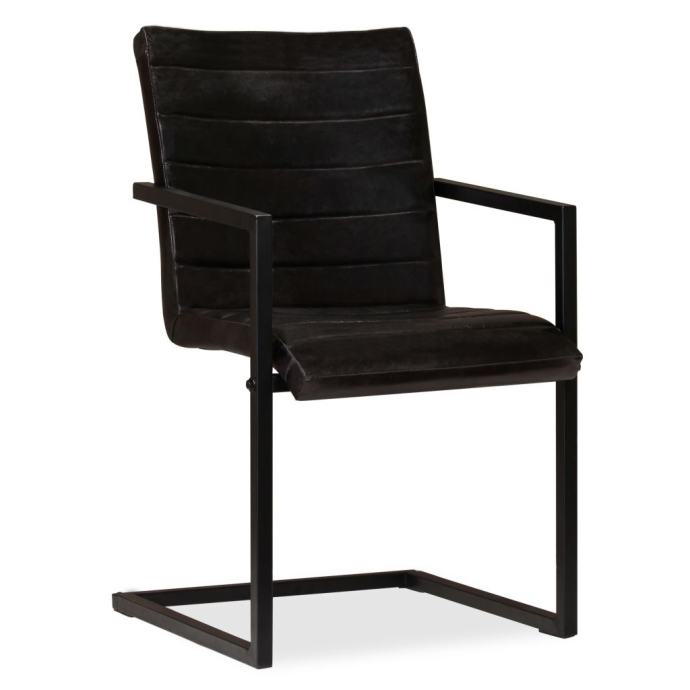 vidaXL Blagovaonske stolice od prave kože 2 kom 245659