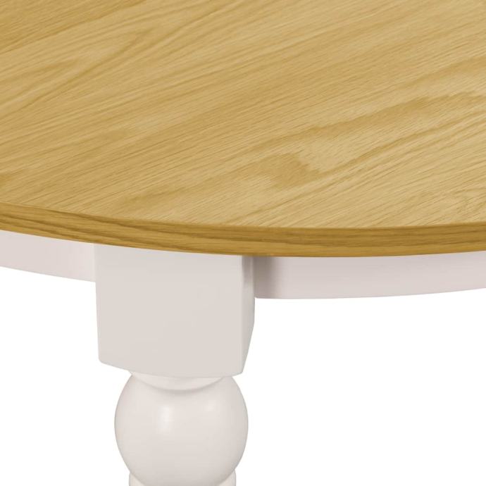 vidaXL Okrugli blagovaonski stol od masivne hrastovine 246004