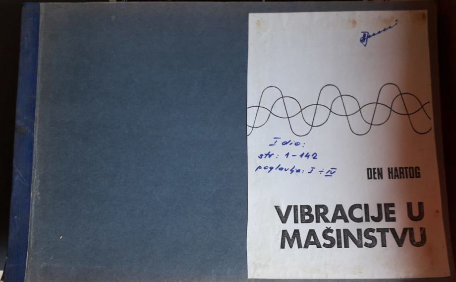 Den Hartog Jacob Pieter Vibracije u mašinstvu