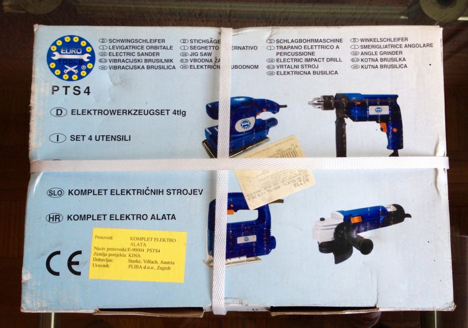 EURO Tools Komplet elektro alata, 4 kom. NOVO!