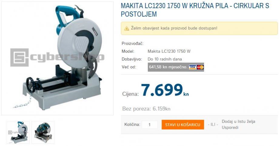 Makita LC1230 1750 W kružna pila - cirkular s postoljem