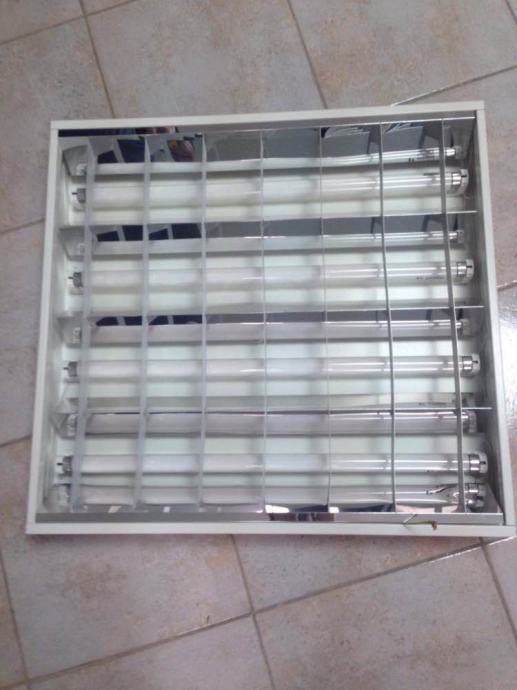 Fluo lampa/luster 4x18w s rasterom