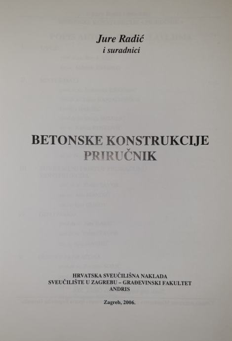 Jure Radić Jure Radić i suradnici: Betonske konstrukcije- priručnik