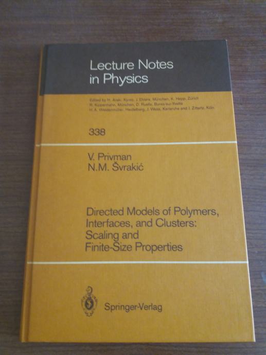Privman,Švrakić-Directed Models of Polimers,Interfaces,and Clusters...