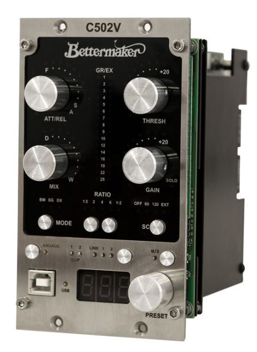 Bettermaker C502V Advanced 500series analog stereo VCA compressor