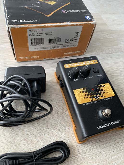 TC-Helicon T1 アダプティブトーンプロセッサー Amazon.com: TC Helicon VOICETONE T1 Single-Button Stompbox
