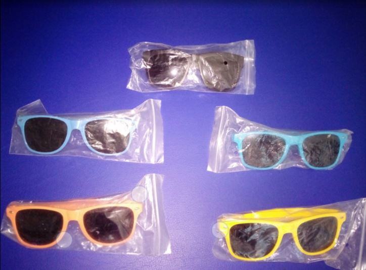 Retro Wayfarer sunčane naočale unisex - narančasta, svj. plava