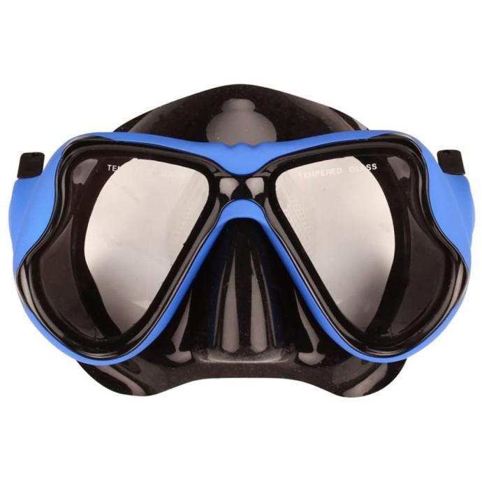 Ronilačka maska za odrasle gumirana pro crna/kobaltno plava - NOVO