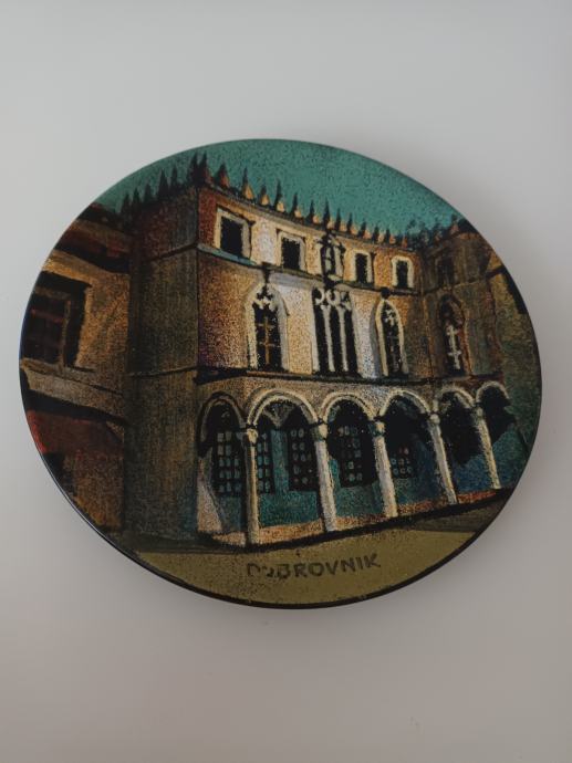 DEKOR, zidni tanjur, emajl, Dubrovnik, 23 cm