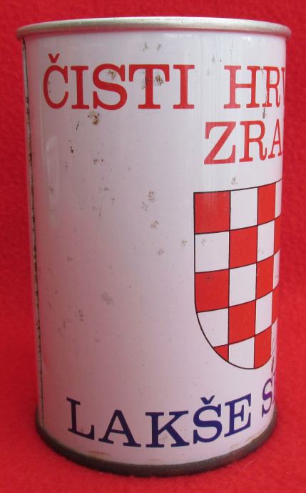 Prodaja magle Hrvatska-domovinski-rat-cisti-hrvatski-zrak-limenka-propaganda-slika-94971412