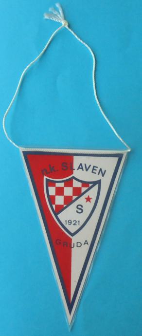 NK SLAVEN GRUDA (Konavle Dubrovnik) stara nogometna zastavica iz 1980s
