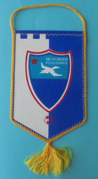 NK SLOBODA POSEDARJE (Zadar) stara ex Yu nogometna zastavica iz 1980s