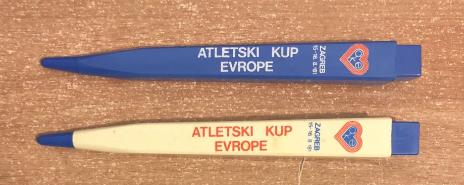 ZAGREB - ATLETSKI KUP EUROPE 1981. - DVIJE KEMIJSKE OLOVKE