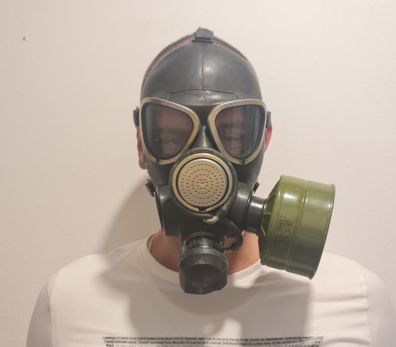 Gas maska (plinska) crna vojna Ruska (GP7-VM) + FILTER + LEĆE + TORBA