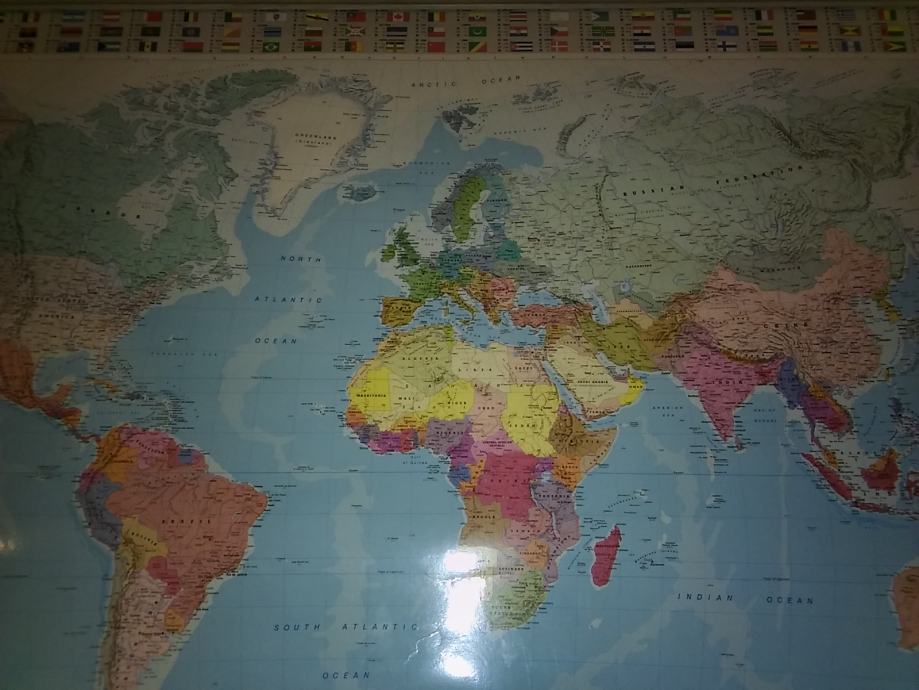 Karta svijeta zidna Michelin