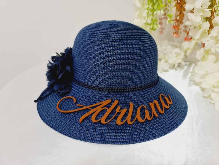 Personalizirani šešir za plažu sa cvjetovima, 3 boje
