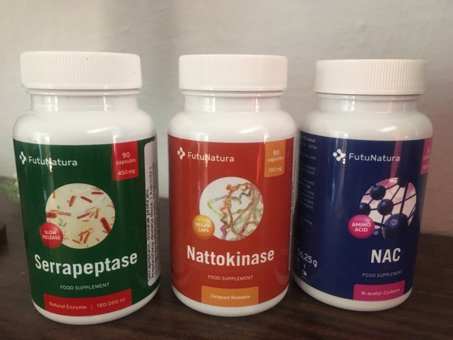 Serrapeptase, NAC, Nattokinase