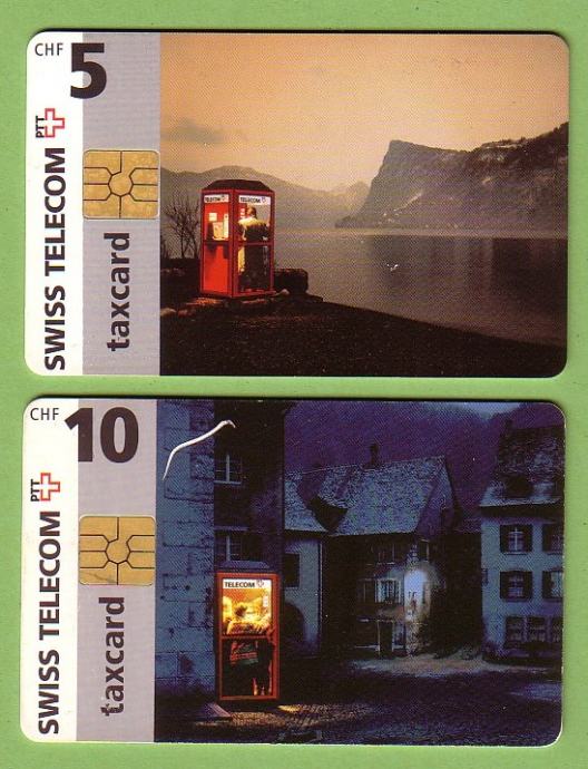 TELEFONSKE KARTICE - ŠVICARSKA - LOT - 2 KARTICE - TELEF. GOVORNICE