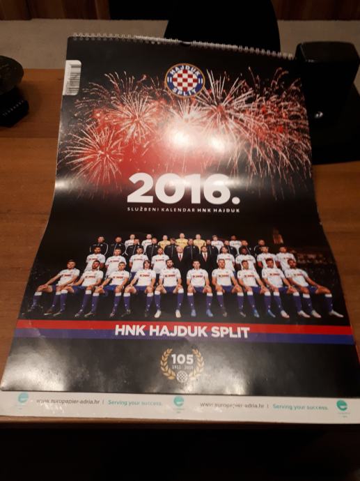 Zidni kalendar - NK Hajduk 2016