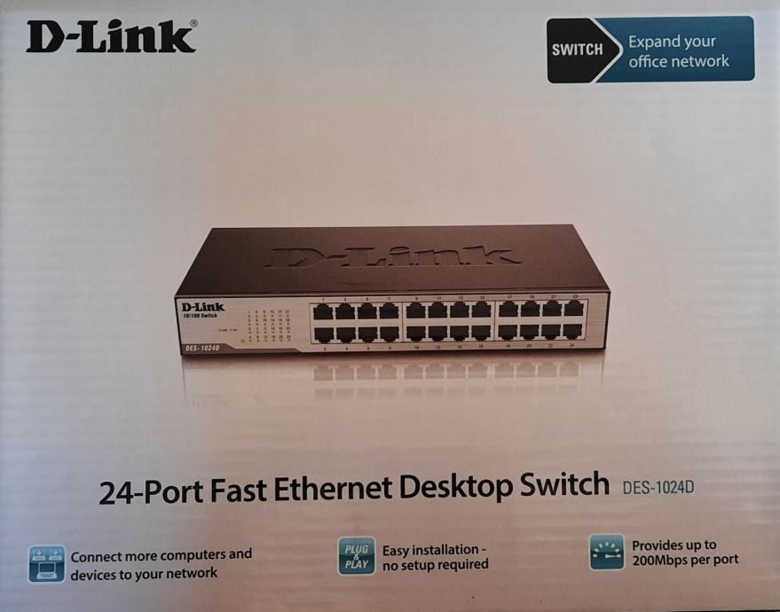 D-Link DES-1024D, Fast Ethernet Switch 24 port