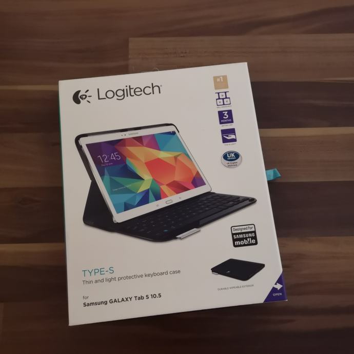 Logitech Type S Folio Keyboard Case For Samsung Galaxy Tab S 10.5