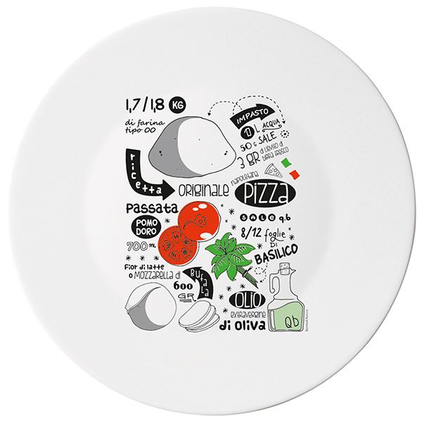 BORMIOLI ROCCO Rondo, različiti tanjuri za pizzu, promjer 33 cm, 12