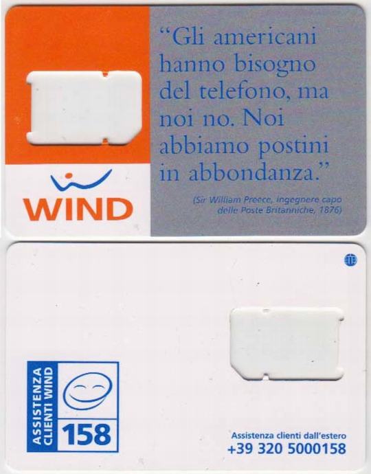 ITALIJA ITALY 13 SIM KARTICA WIND 158 MAT