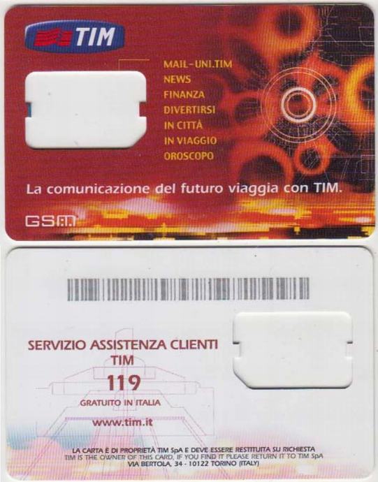 ITALIJA ITALY 20 GSM SIM KARTICA TIM 119 SJAJ