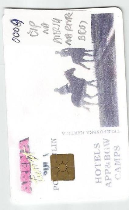 tel. kartica Dvigrad konji crno - bijeli , na reversu samo broj