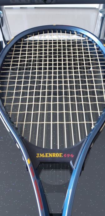 Raquette De Tennis Vintage Dunlop Série électrique 690 – J. McEnroe – Bois