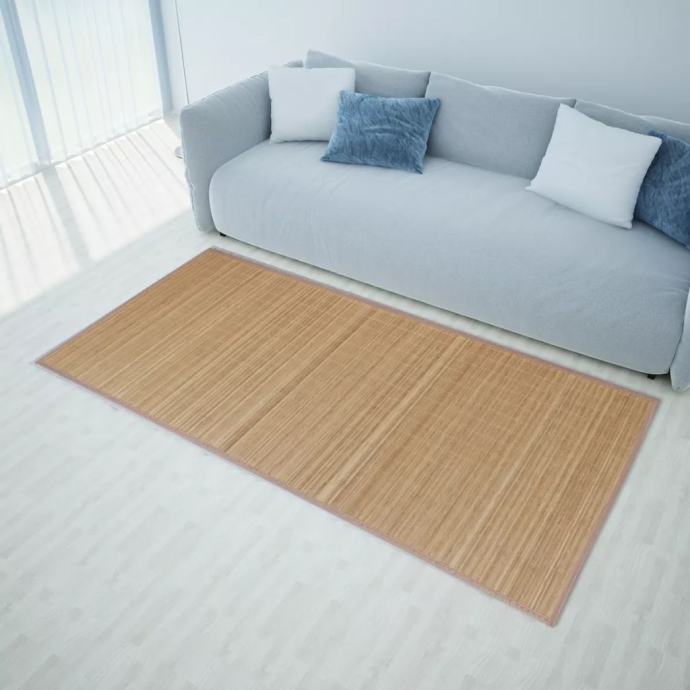 Tepih od bambusa u smeđoj boji 80 x 200 cm - NOVO