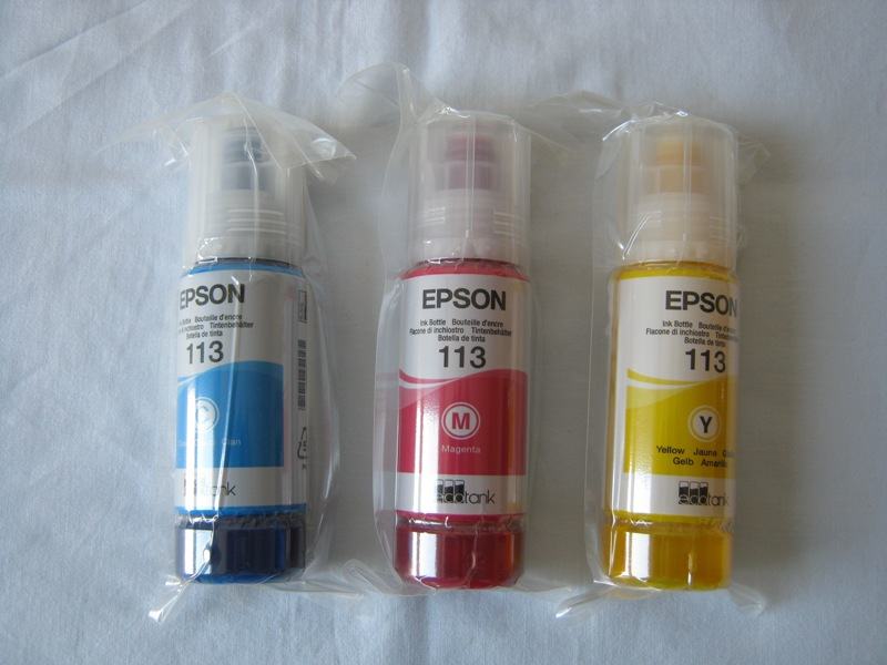Epson EcoTank Tinta 113, ORIGINAL, cyan, magenta i žuta