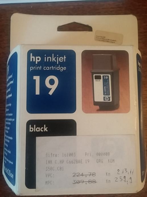 HP 19 originalna crna tinta