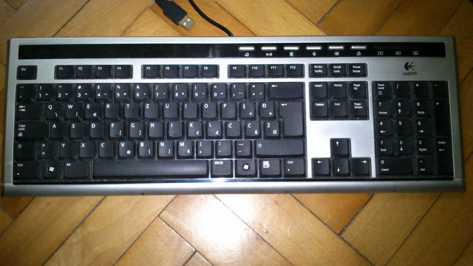 Maori Lignende igennem Logitech UltraX Flat keyboard Premium USB HR