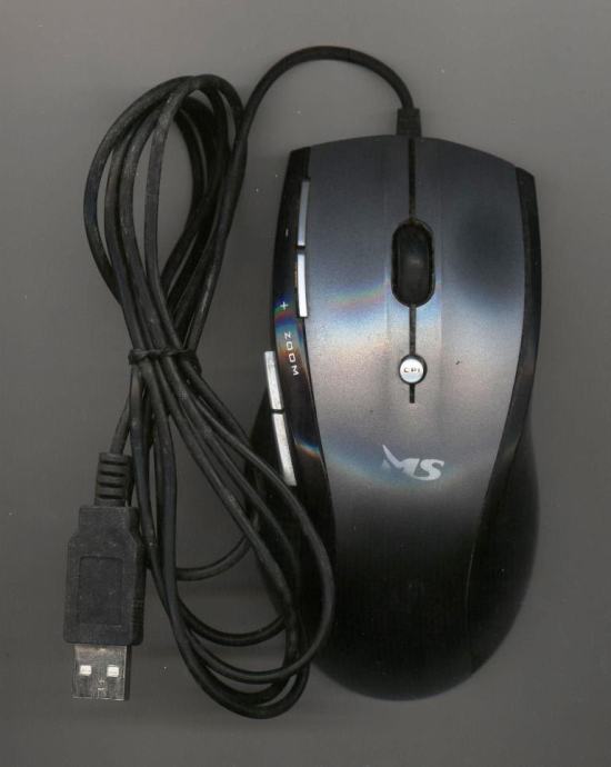 Miš USB s 8 tipki MS-Industrial MM-801 optički žičani dobar za igre