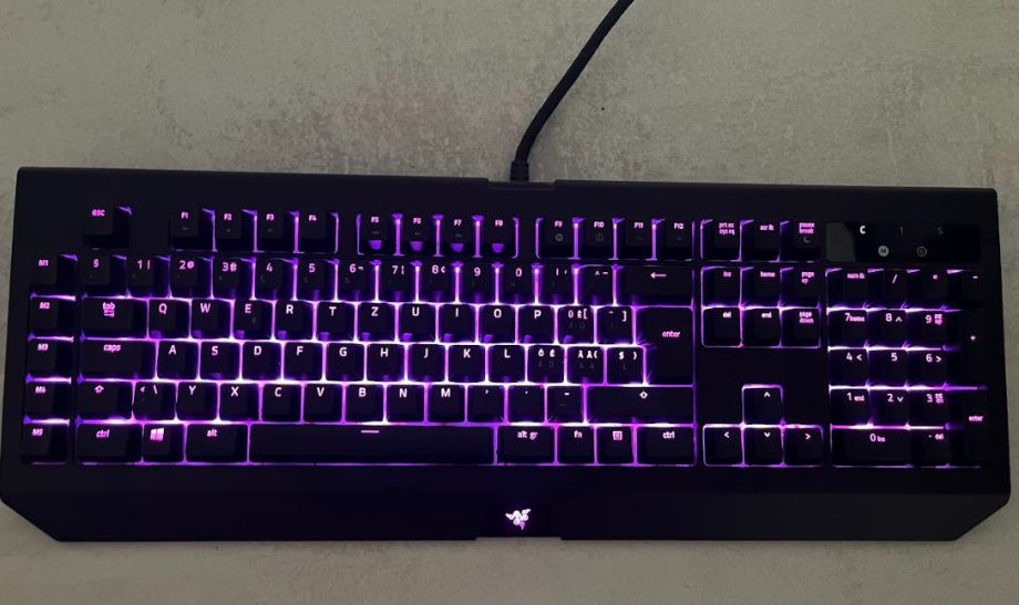 Razer Blackwidow Chroma V2 (Razer Green Switchevi) + Wrist rest