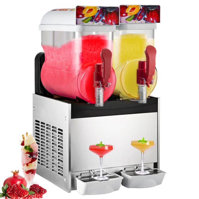 Slush aparat za granitu slushy ledeno pice 2 x 15L 700W
