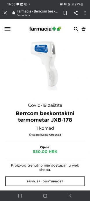 Berrcom JXB-178 digitalni toplomjer, NOVO!!!