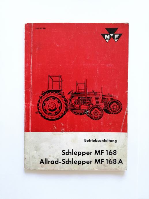 Traktor Massey Ferguson Mf 168 Prirucnik Betriebsanleitung