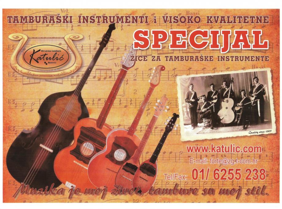 Žice za sve Tamburaške instrumente