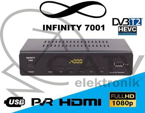 Infinity 7001 DVBT/DVB-T2 HEVC H.265 HD digitalni zemaljski prijamnik