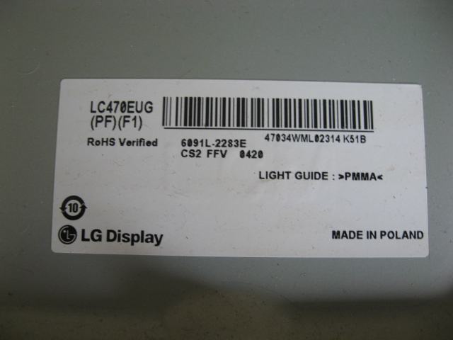 LC 470 EUG, LCD panel