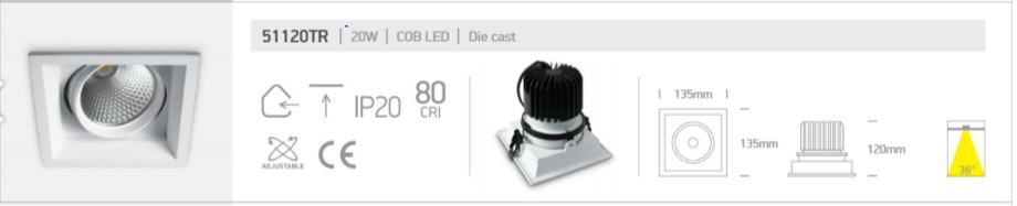 COB LED Downlight 51120TR - ONE