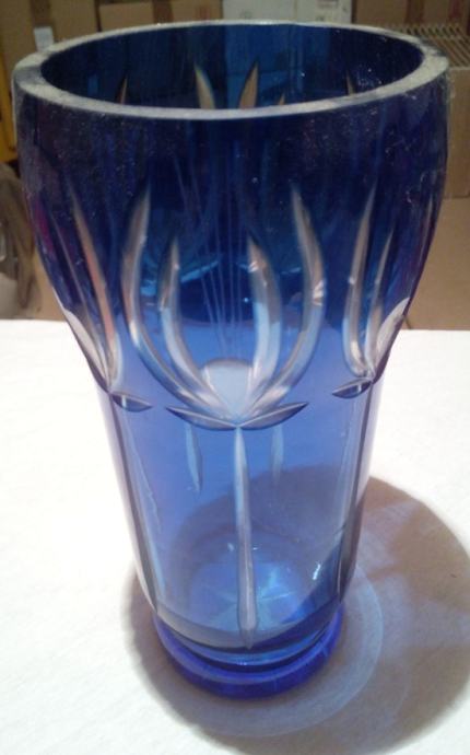 Kristalna plava vaza (26cm)