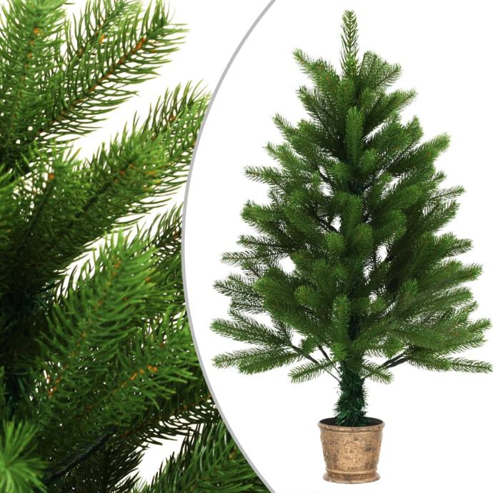 Umjetno božićno drvce s posudom 90 cm zeleno - NOVO