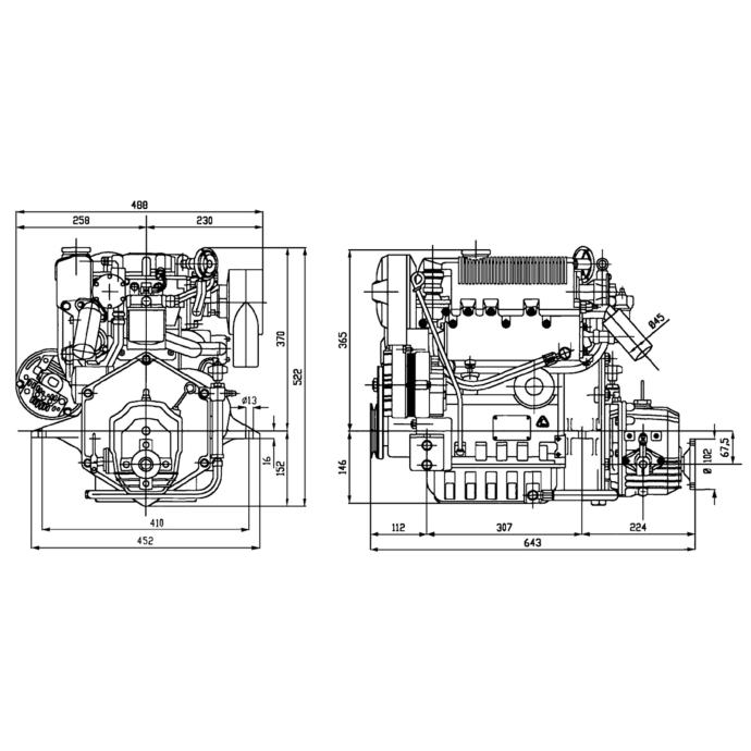 BRODSKI MOTOR LOMBARDINI MARINE FOCS 1003 TMC 40