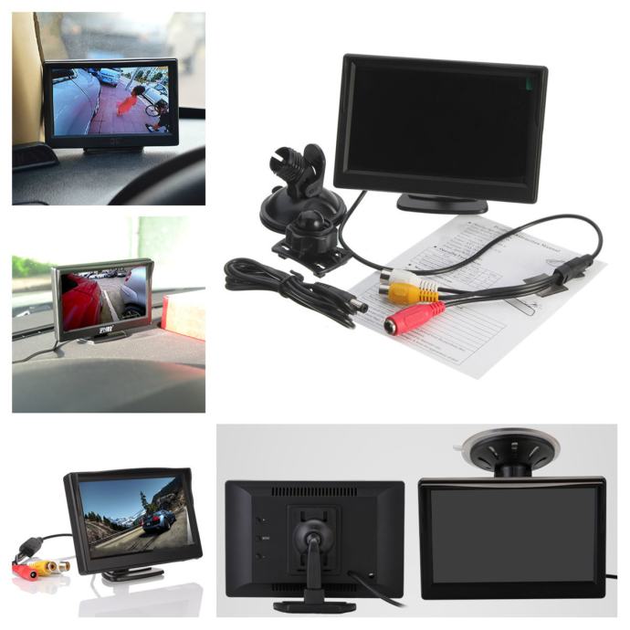 5 LCD MONITOR ZA PARKING / RIKVERC KAMERU / 2X VIDEO ULAZA