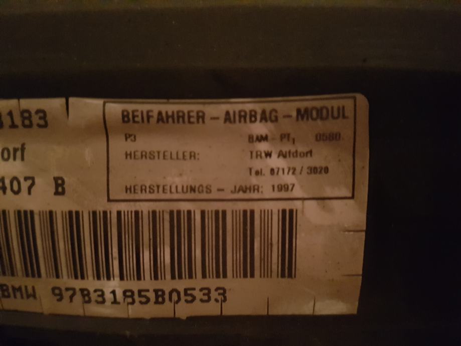 BMW e36 suvozačev AIR BAG / poklopac AIR BAG-a OEM